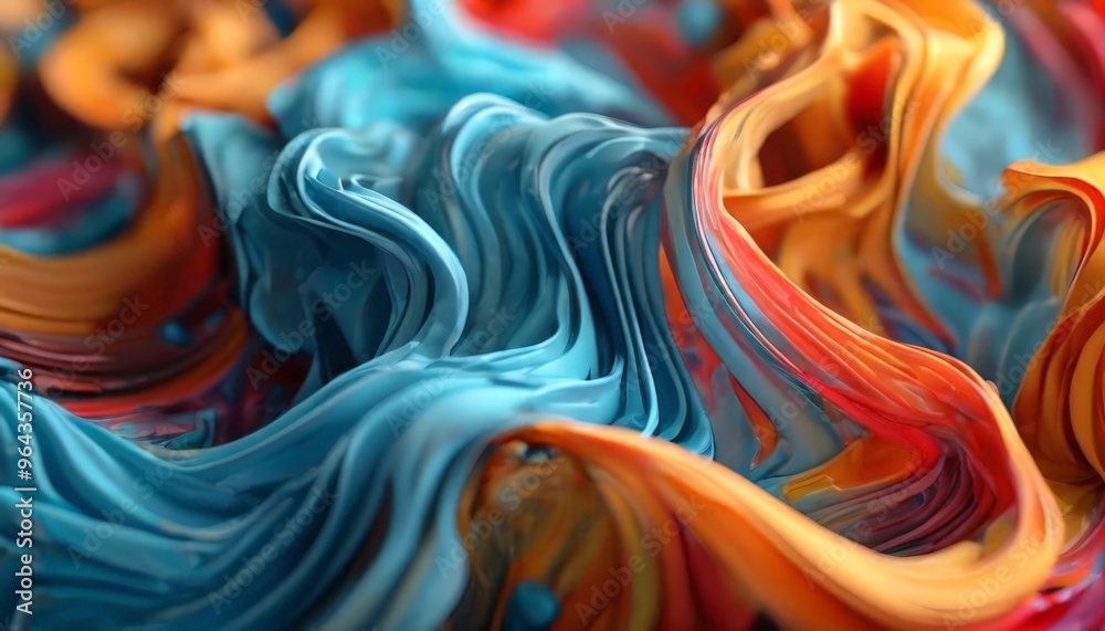 a close-up of abstract, swirling patterns in blue, orange, and red, creating a dynamic and visually striking composition. a close-up of abstract, swirling patterns in blue, orange, and red, creating a dynamic and visually striking composition.