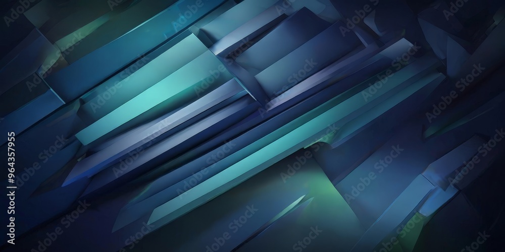 a digital art piece featuring a complex arrangement of intersecting lines and shapes in shades of blue and green, creating a sense of depth and dimensionality. a digital art piece featuring a complex arrangement of intersecting lines and shapes in shades of blue and green, creating a sense of depth and dimensionality.