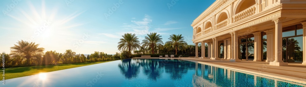 Tranquil Lake View from Luxury Home at Sunset