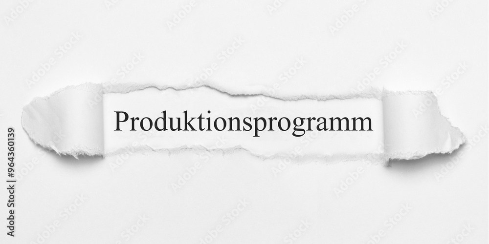 Obraz premium Produktionsprogramm 