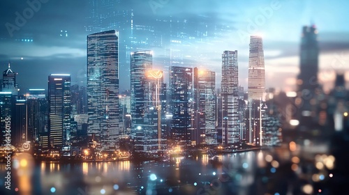 AI-driven cityscape futuristic infrastructure