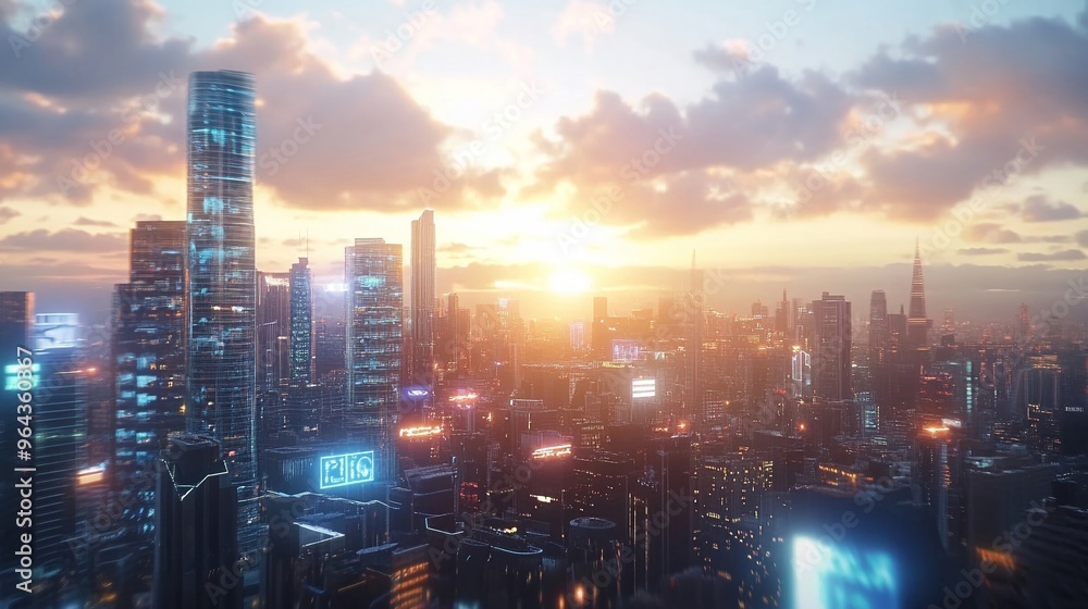 AI-driven society futuristic city AI-driven society futuristic city