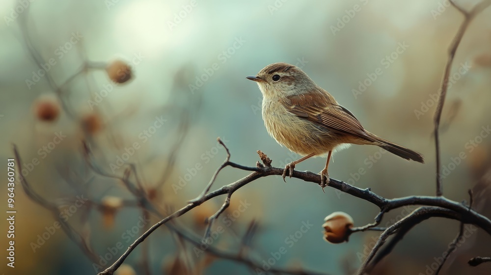 Bird branch single. Generative AI Bird branch single. Generative AI