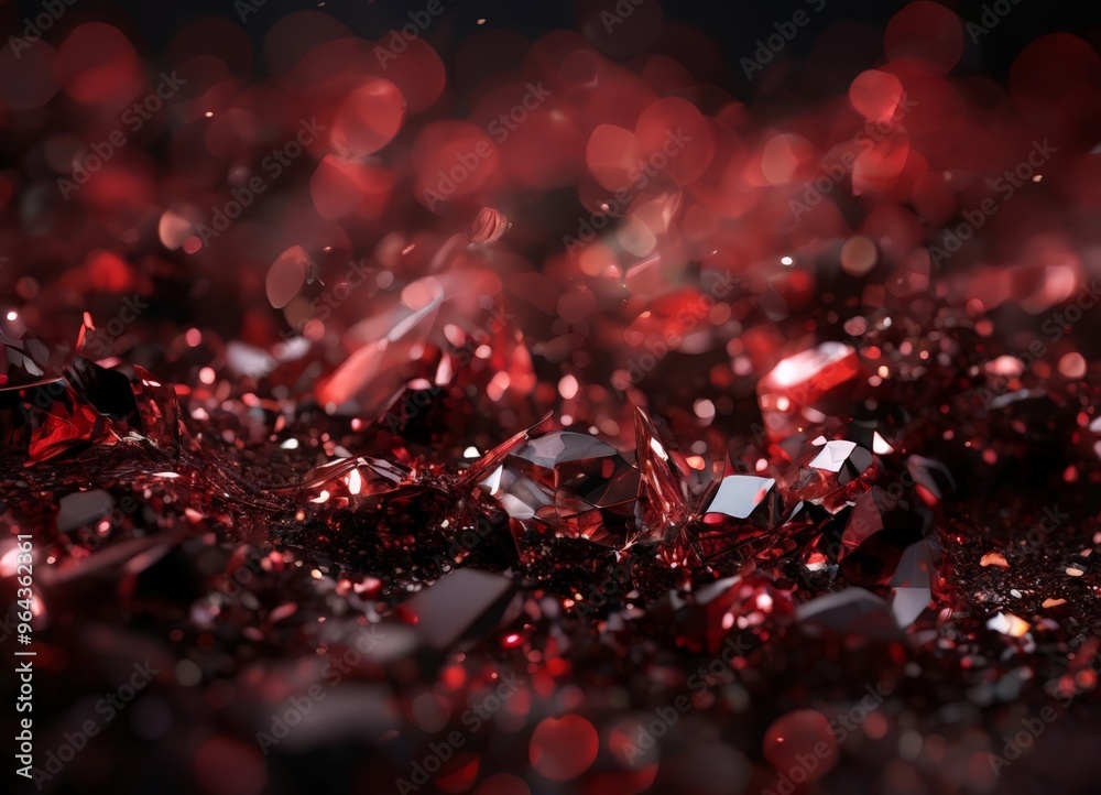 a close-up view of a collection of red gemstones, including rubies, sapphires, and diamonds, scattered across a dark background. a close-up view of a collection of red gemstones, including rubies, sapphires, and diamonds, scattered across a dark background.