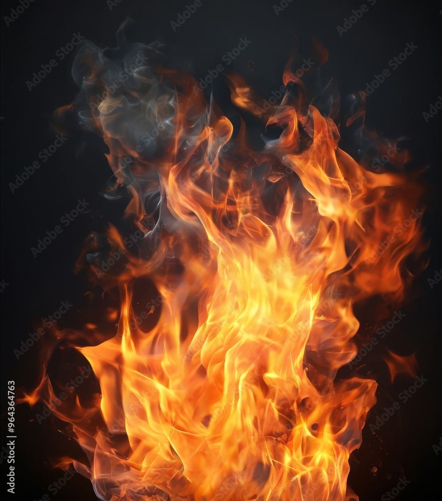 a dynamic and intense fire, with flames of varying sizes and colors, including orange, yellow, and red, against a dark background. a dynamic and intense fire, with flames of varying sizes and colors, including orange, yellow, and red, against a dark background.