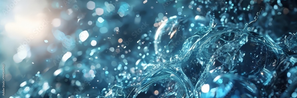 a close-up view of water droplets suspended in mid-air, creating a dynamic and abstract pattern. The water droplets appear to be in various stages of movement, with some a close-up view of water droplets suspended in mid-air, creating a dynamic and abstract pattern. The water droplets appear to be in various stages of movement, with some