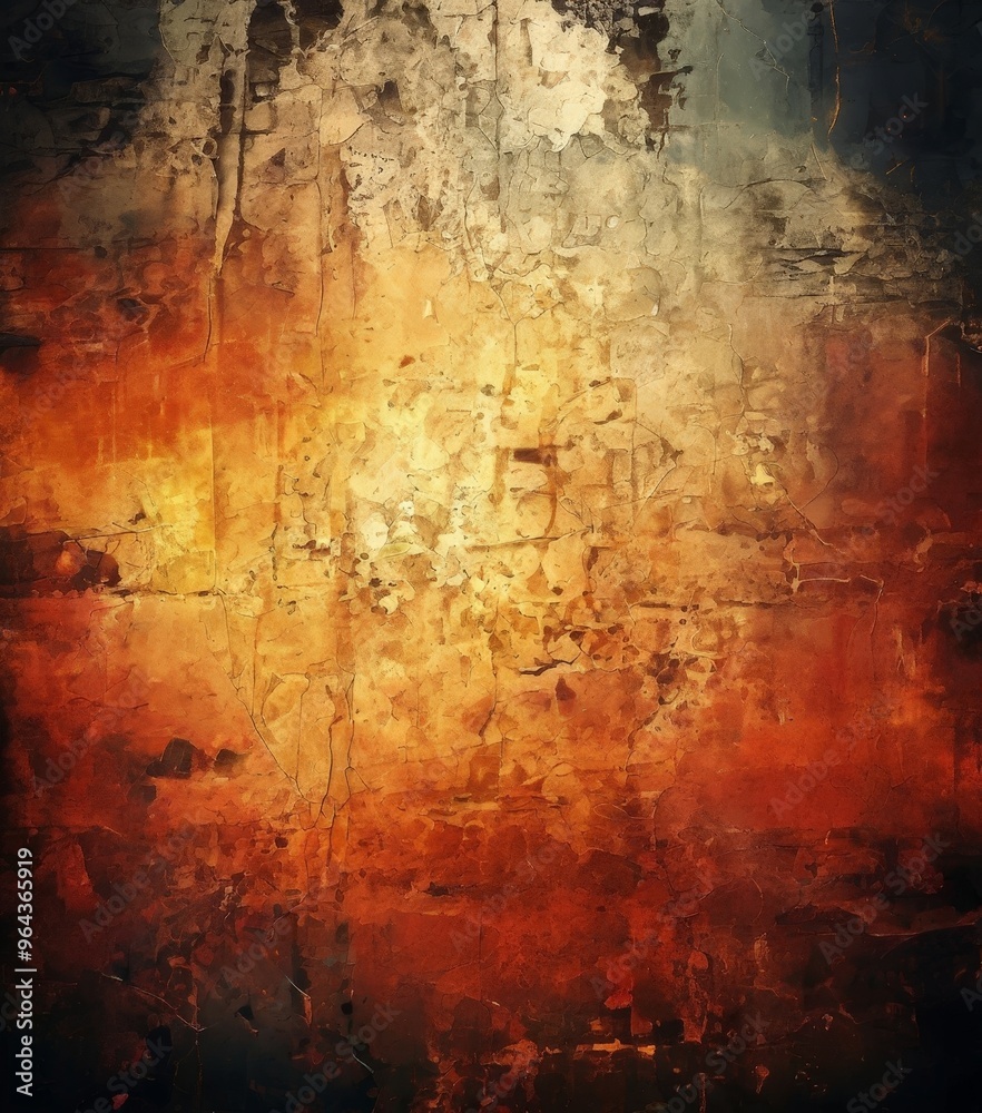 an abstract painting featuring a textured surface with a gradient of warm colors, including shades of orange, yellow, and red, creating a sense of depth and movement. an abstract painting featuring a textured surface with a gradient of warm colors, including shades of orange, yellow, and red, creating a sense of depth and movement.