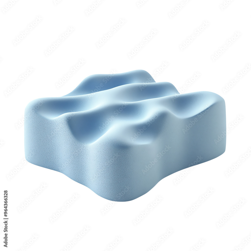 A soft, textured blue foam piece with a unique wavy design, ideal for abstract backgrounds or creative projects. A soft, textured blue foam piece with a unique wavy design, ideal for abstract backgrounds or creative projects.