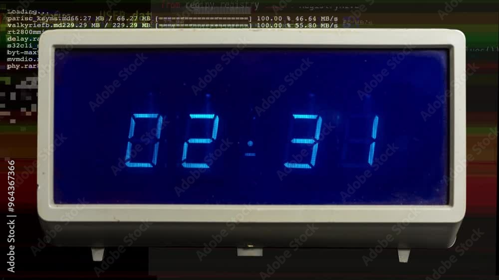 Retro led clocks in stop motion Retro led clocks in stop motion