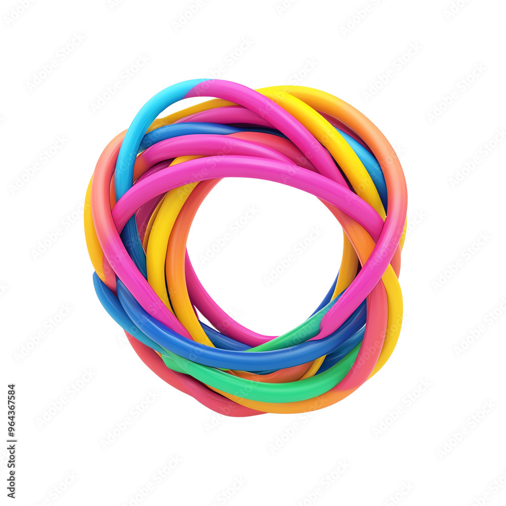 Colorful twisted ribbons create an eye-catching circular pattern. Perfect for design projects, children's themes, or playful visuals. Colorful twisted ribbons create an eye-catching circular pattern. Perfect for design projects, children's themes, or playful visuals.