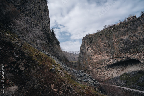 gorge of basalt columns, basalt mountains in Armenia, symphony of stones