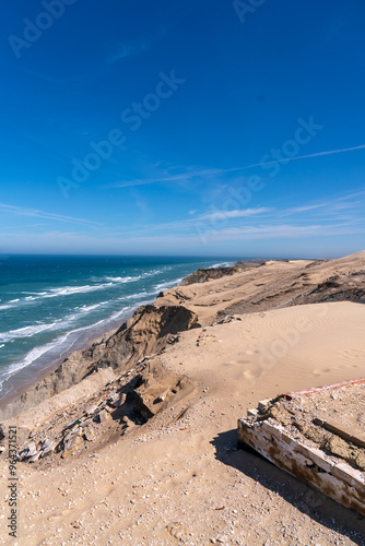 sand dunes and beach in denmark