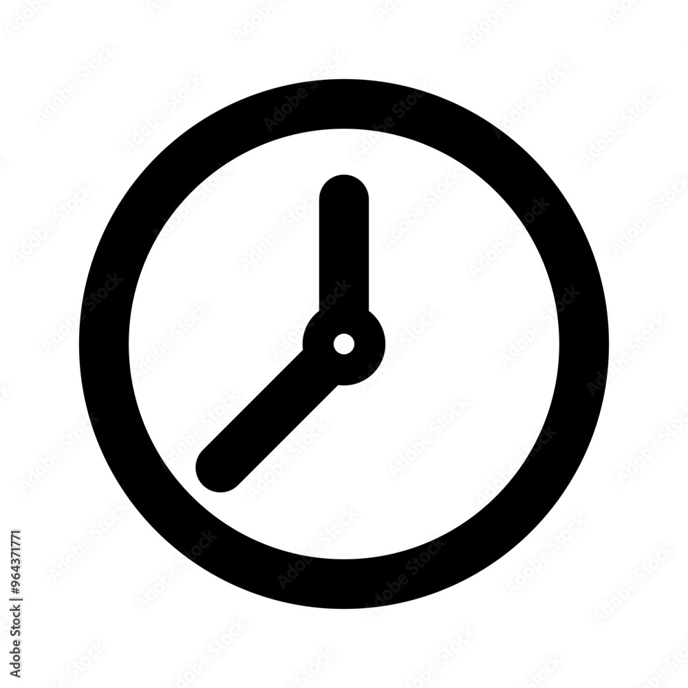 Clock icon vector. Time symbol. Flat design style. Clock icon vector. Time symbol. Flat design style.