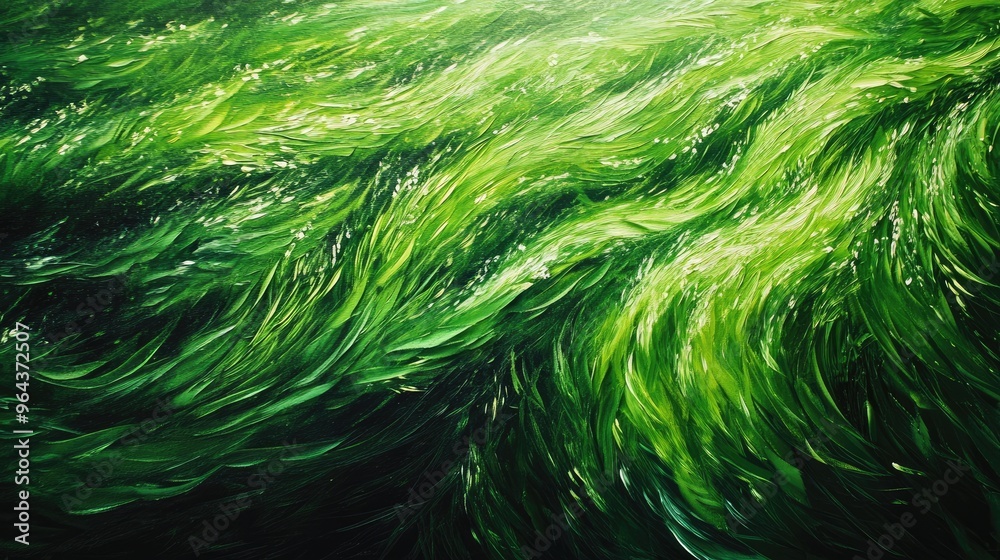 Green grass, meadow, spring. Generative AI Green grass, meadow, spring. Generative AI