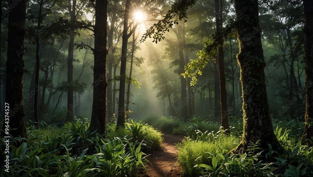 Obraz premium morning in the forest