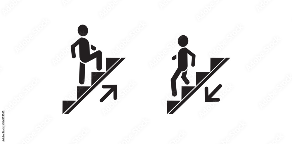 up down stairs icon information sign up down stairs icon information sign