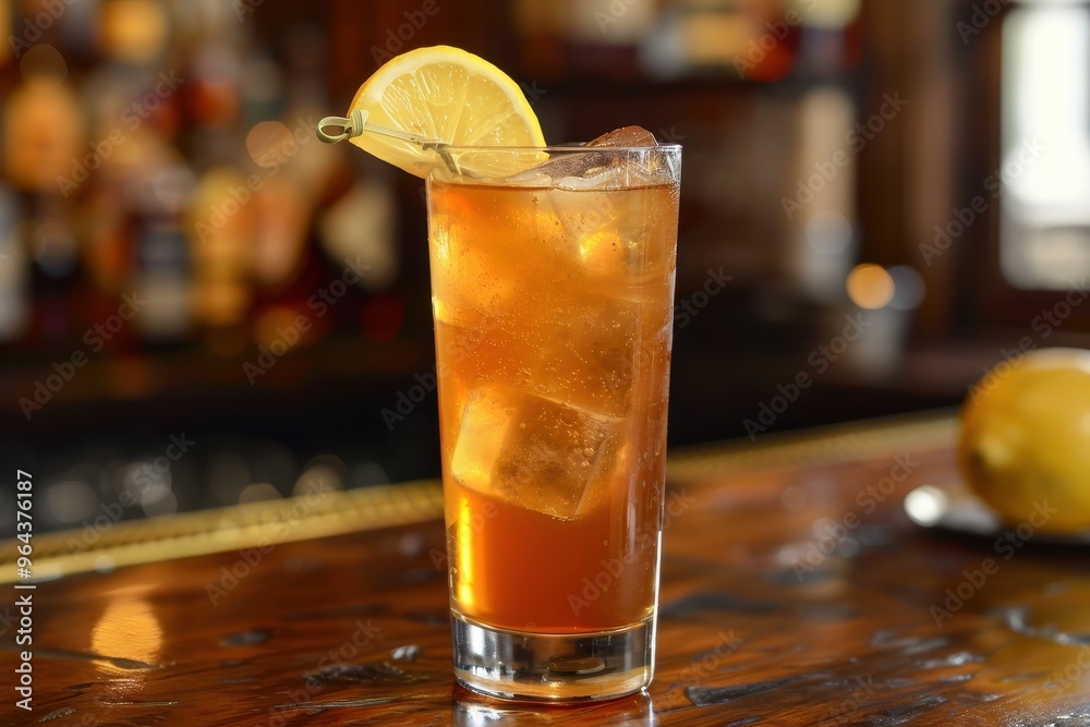 Blend of tequila gin and lemon juice Blend of tequila gin and lemon juice