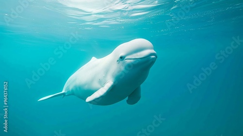 A Whale Swimming Through The Ocean