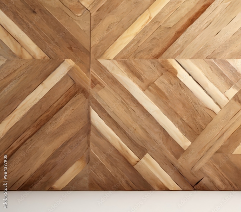 a close-up view of a wooden wall panel composed of diagonal wooden planks arranged in a geometric pattern. a close-up view of a wooden wall panel composed of diagonal wooden planks arranged in a geometric pattern.