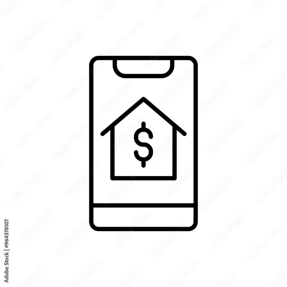 Online house outline icons, minimalist vector illustration ,simple transparent graphic element .Isolated on white background Online house outline icons, minimalist vector illustration ,simple transparent graphic element .Isolated on white background