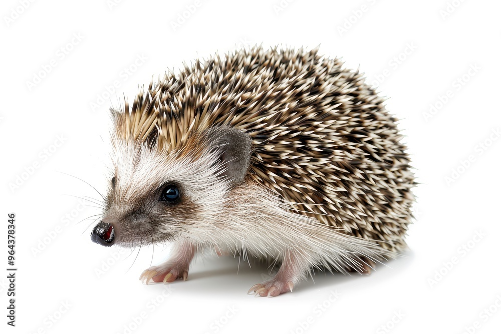 Front facing isolated male four toed hedgehog Front facing isolated male four toed hedgehog