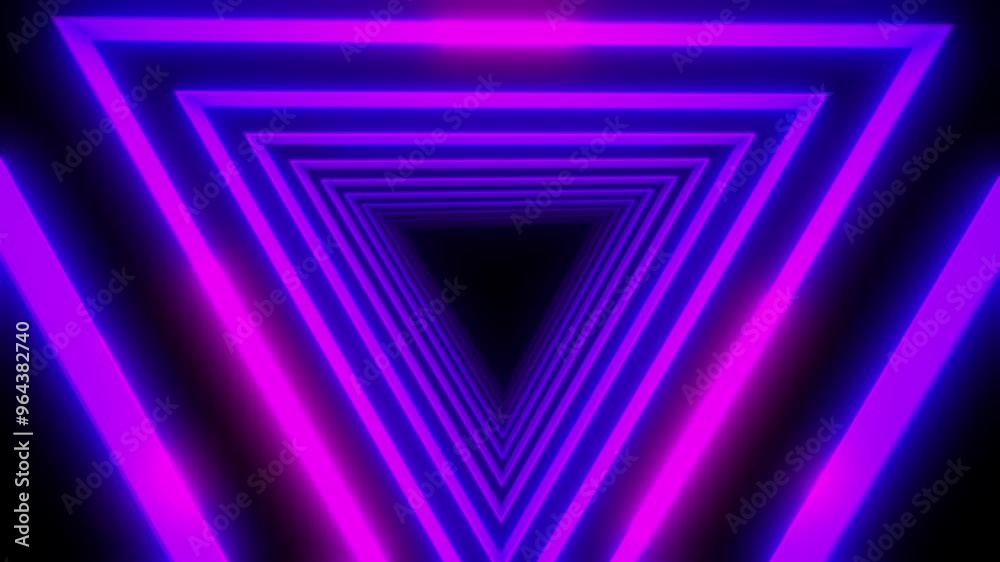 Neon Cyberpunk Dreamscape: Flowing Blue and Purple Abstract Waves. Loop background