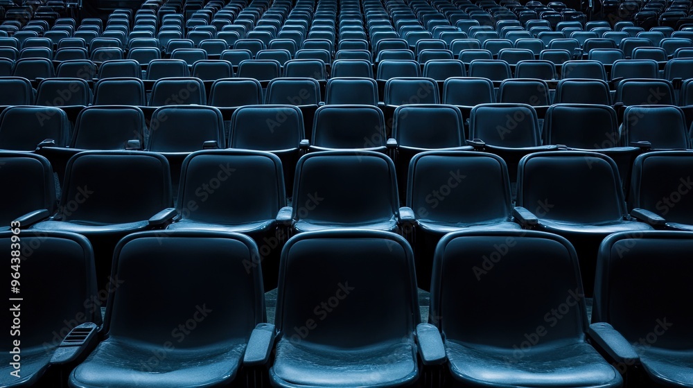 Naklejka premium Seats stadium. Generative AI