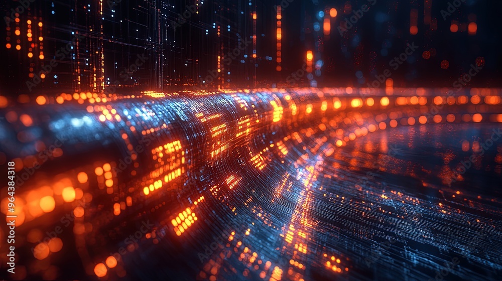 Obraz premium Abstract Digital Data Flow