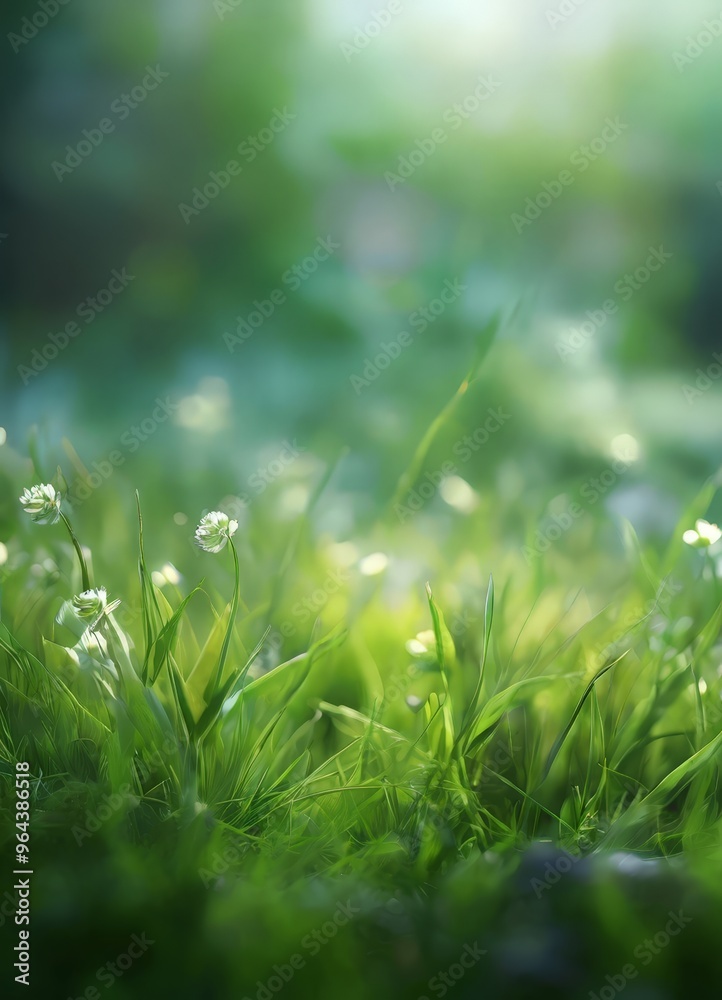A close-up view of a lush green field with delicate white flowers, set against a blurred natural background. A close-up view of a lush green field with delicate white flowers, set against a blurred natural background.