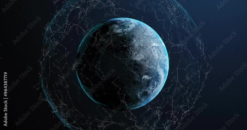Animation of network of connections over globe