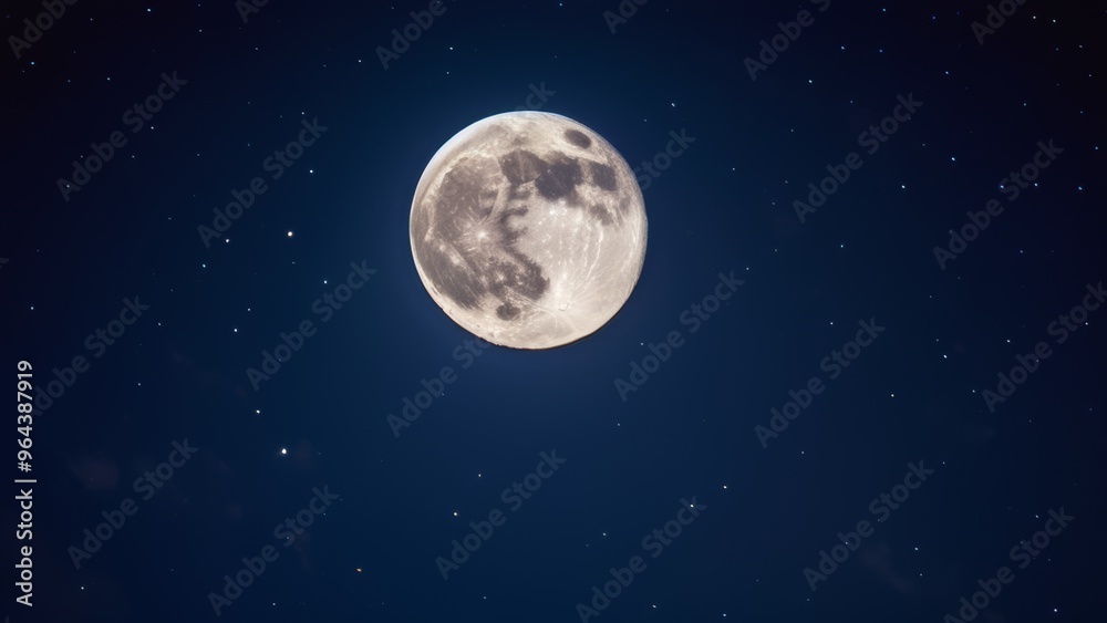 Naklejka premium full moon in the night sky