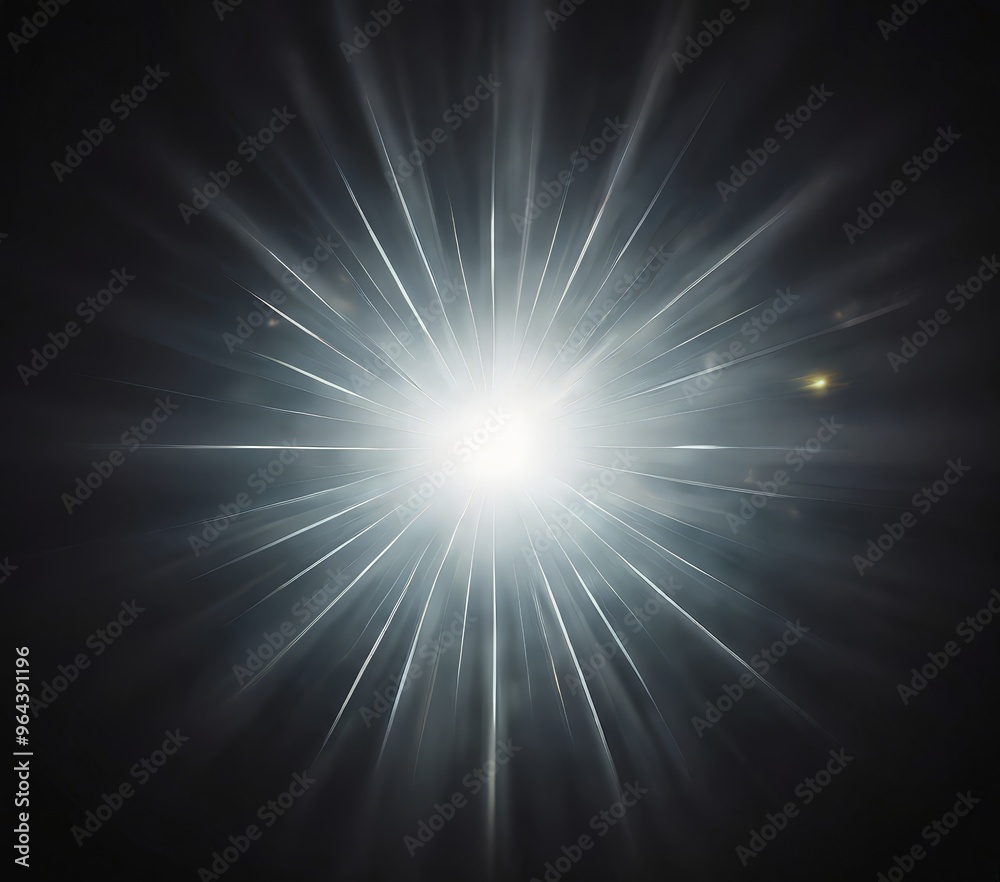 Fototapeta premium a bright, white light shining out from the center, radiating outwards in a radial pattern against a dark background.