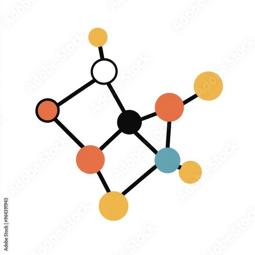 a simplified diagram of molecule photo