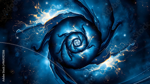 Galactic Swirl Abstract Background