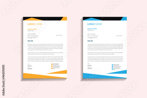 Creative corporate letterhead template design