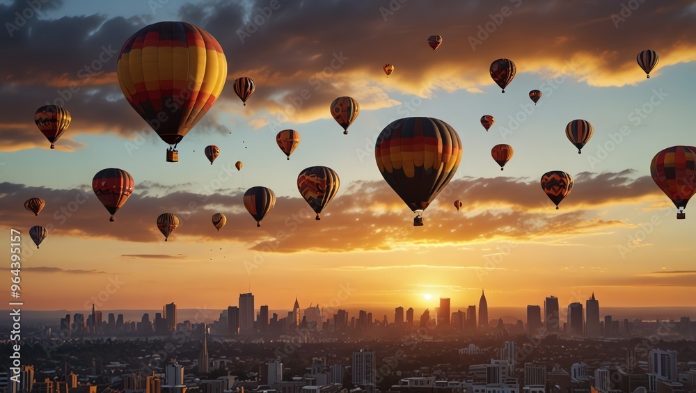 Naklejka premium hot air balloon