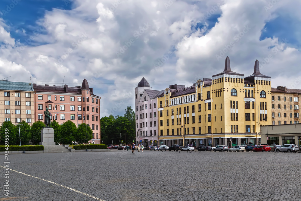 Fototapeta premium Square in Vyborg, Russia