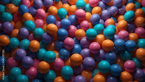 close up of colorful balloons