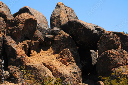 Принти на полотні Petroglyphs Native American Rock Art