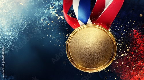 Olympic gold medal, victory, triumph, first place, sportsmanship, game, competition