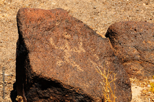 Принти на полотні Petroglyphs Native American Rock Art