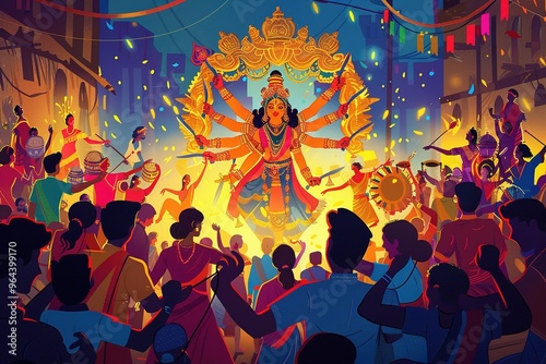 Durga Puja Festivities 2024 Celebrations of Hindu Bengali Tradition and Devotion