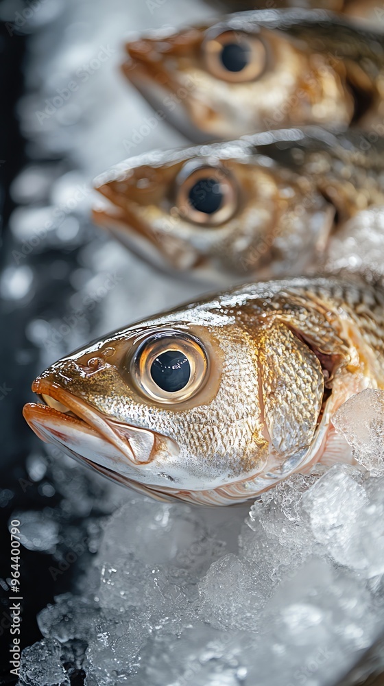 Fresh fish on ice. Fresh fish on ice.