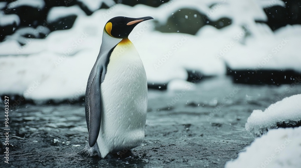 Fototapeta premium King or emperor Penguin close-up portrait