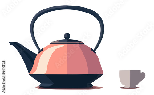 A minimalist vector of a tea kettle.