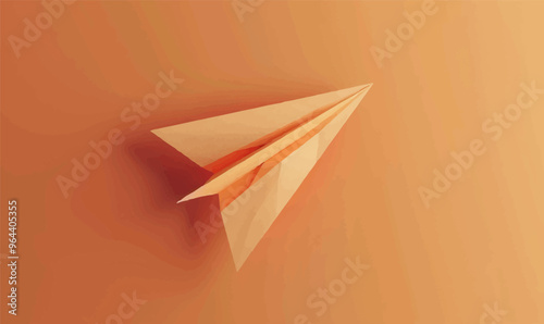 A minimalist vector of a paper airplane.