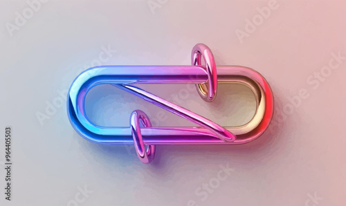 A minimalist vector of a paper clip.