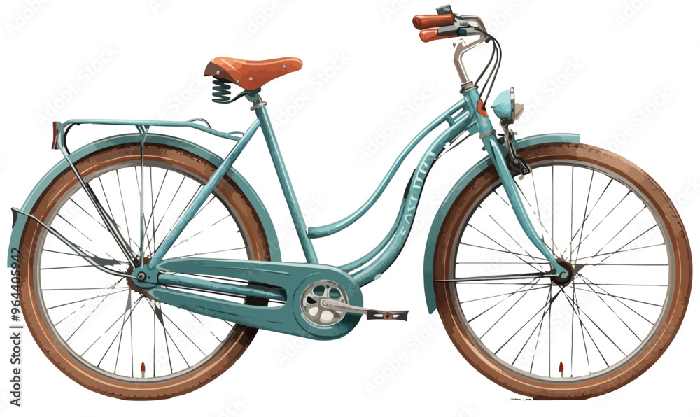 An isolated vector of a retro bicycle. An isolated vector of a retro bicycle.