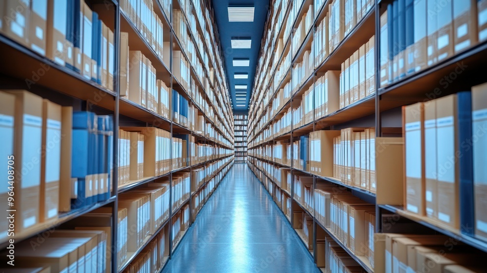 Endless Rows of Files in a Library or Archive Endless Rows of Files in a Library or Archive
