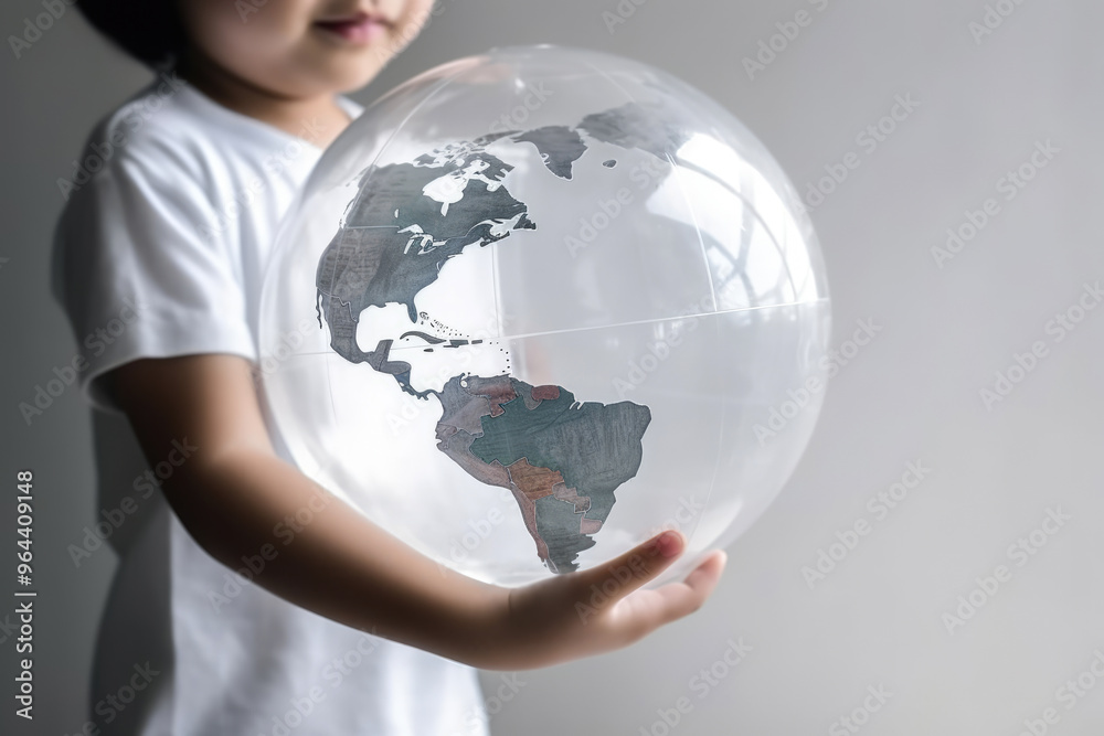 generated illustration of crystal earth in hands. green planet on hand. save of earth. generated illustration of crystal earth in hands. green planet on hand. save of earth.
